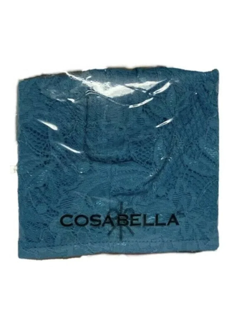 Cosabella Face Mask Never Say Never V in Picasso Blue NEVER9923 Pleated One Size